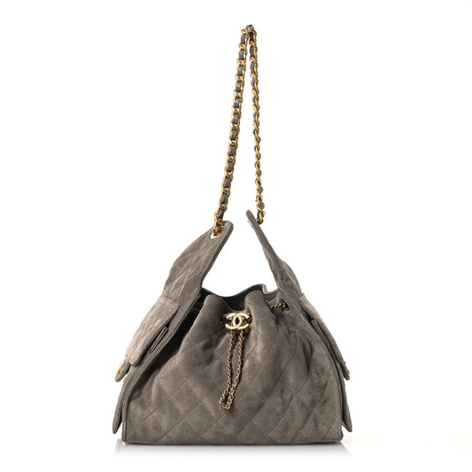 CHANEL 25 Mini Handbag Dark Gray