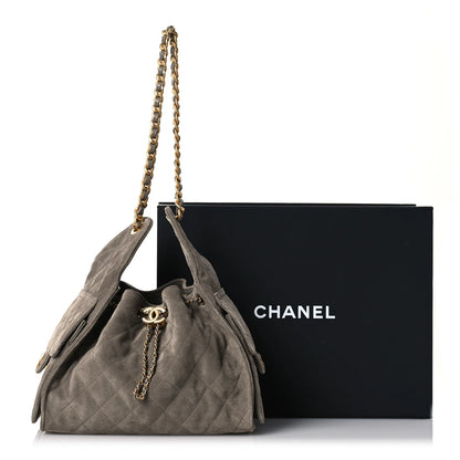 CHANEL 25 Mini Handbag Dark Gray
