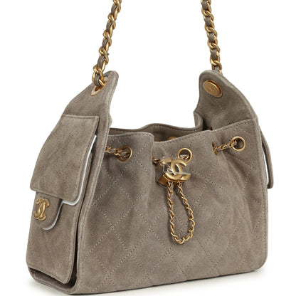 CHANEL 25 Mini Handbag Dark Gray