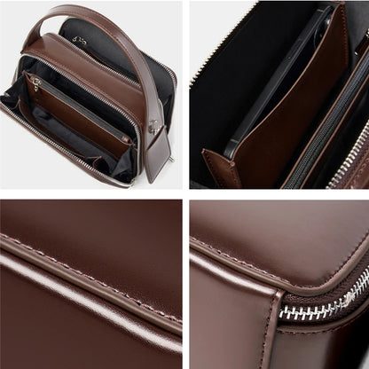 Retro Leather Box Satchel