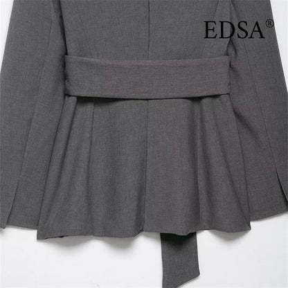 Belted Double-Breasted Blazer