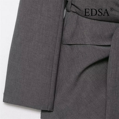 Belted Double-Breasted Blazer