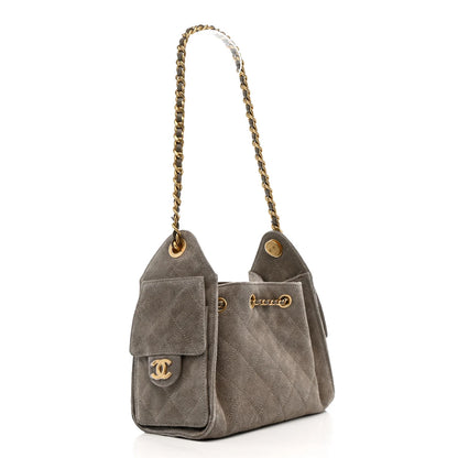 CHANEL 25 Mini Handbag Dark Gray
