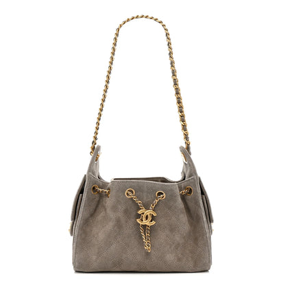 CHANEL 25 Mini Handbag Dark Gray